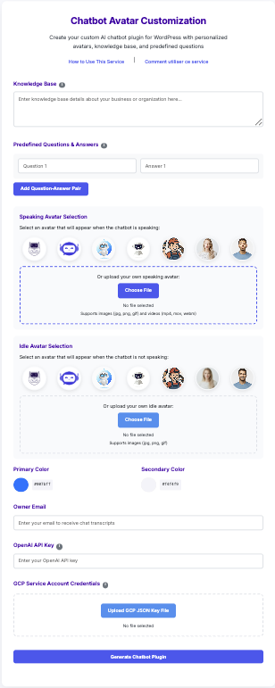 Create Custom Chatbot Plugin Home Page